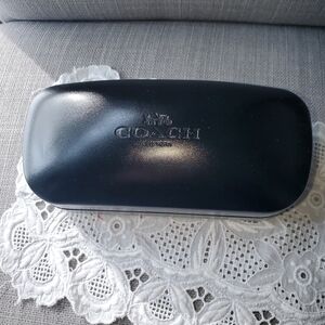 Coach Sunglass case, large, comes with fabric cleaner